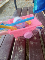 Набор игрушки для песочницы Детская тачка (тележка), развивающие формочки для песка, лопатка, грабли, лейка. #7, татьяна п.