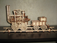Деревянный конструктор 3D, сборная модель EWA Паровоз, локомотив #3, Святослав