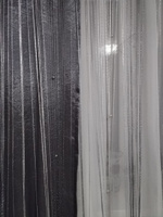 Молния Занавеска из бусин, Графит Серый Белый, 300х300см #74, Наталия К.