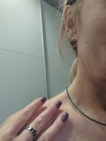 Чокер из шпинели в цвет Лондон Топаза / Колье из натуральных камней / ожерелье женское #97, Лариса К.