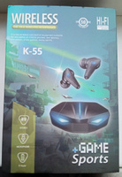 Беспроводные игровые наушники с Bluetooth и микрофоном K55 #48, Локи