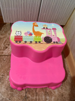 Табурет двухступенчатый детский DD Style 365x345x220,детский стул стремянка,пластиковая мебель для детей, розовый #7, Анастасия П.