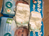Подгузники детские Baby Mom Ecomon junior для малышей 11-25 кг, 5 размер, 112 шт (2 упаковки по 56 шт), дневные (ночные) с кремом бальзамом алоэ вера и индикатором влаги #116, Анна Б.