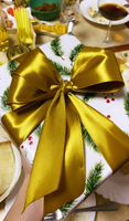 Лента атласная 38 мм * уп 27 м, цвет темно - золотой, упаковочная для подарков, шитья и рукоделия #45, Анастасия Ю.