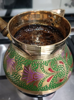 Турка для кофе / Кофеварка из латуни 600 мл с цветной эмалью #21, Екатерина О.