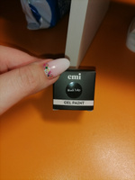 EMI Гель-краска для ногтей Черный тюльпан, черная, для дизайна ногтей и маникюра, 5 мл #50, Лариса Т.
