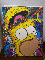 Картина по Номерам 40х50 Гомер с пончиком Симпсоны Холст на Подрамнике #118, Надежда Т.