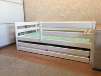 Кровать детская 80х160 подростковая от 3 лет манеж ЭКО , белая, односпальная #69, Екатерина К.