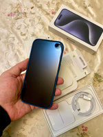 Силиконовый чехол MagSafe для iPhone 15 Pro, Silicone Case with MagSafe / синий (Storm blue) #2, Сергей К.