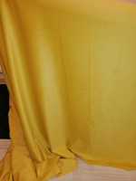 Ткань мебельная отрезная бархат Kreslo-Puff HOLLAND 19, желтый, 1 метр, для обивки мебели, перетяжки, реставрации, рукоделия, штор #17, Светлана К.