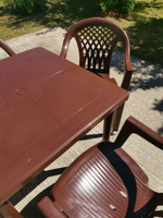 Комплект садовой мебели Стол квадратный + 4 Кресла, коричневый, ComfortProm #2, Екатерина Р.