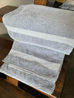 Набор полотенец махровых 35x60, 50x90, 70x130 см светло-серый цвет, полотенце махровое, полотенце банное, набор полотенец подарочный #68, Аня Ж.