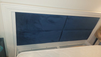Мягкое изголовье кровати Velour Blue 30х80 см 1 шт. #5, Natali