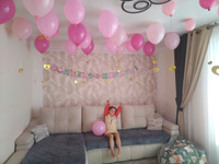 Воздушные шары на день рождения "Розовое ассорти", 30 см, набор 50 штук #21, Айгуль Б.