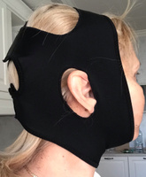 Компрессионная маска для коррекции овала лица/ Подтягивающий бандаж для лица с лифтинг-эффектом, цвет черный, размер XL #7, Лариса Г.