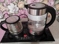 Чайник электрический + заварочный с подогревом и регулировкой температуры MARTA MT-4604/ чайный набор, черный жемчуг #3, Елена Р.
