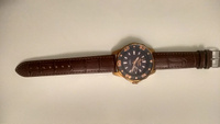 Кожаный ремешок для часов, Stailer, 20 мм, коричневый, с тиснением под аллигатора, стандартная длина #43, Маргарита М.
