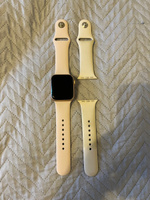 Cиликоновый ремешок для Apple Watch 38 40 41 мм, размер S/M, series 1-8(для эпл вотч), темно-бежевая пудра, Bandside #119, Анастасия К.