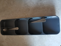 Лоток для столовых приборов ST VANPLAST в ящик, кухонный органайзер - подставка под ложки, вилки, ножи для сушки и хранения, пластиковый, 39,5 х 11 х 5,5 см, темно-серый #21, Алёна С.
