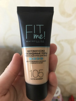 Maybelline New York Тональный крем для лица Fit Me, матирующий, оттенок 105, Светло-Бежевый #67, Яровая А.