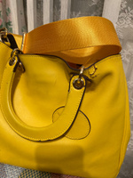 Ремень для сумки сменный 40 мм (38 мм) с золотистыми карабинами, песочный жёлтый #50, Елена Д.