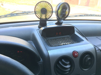 Автомобильный вентилятор, 20Ватт, 3 скорости, раздельное управление, поворотный на 360 градусов, диаметр 105мм, USB разъем #6, Ильшат Г.