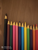 GIOTTO ELIOS TRI WOOD FREE набор пластиковых заточенных цветных карандашей, 12 цветов, мягкие, для детского рисования #4, неля