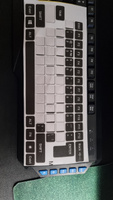 Наклейки на клавиатуру с русскими буквами и символами, матовые, универсальные, размер 14х14 мм, белые-зелёные #6, Владислав