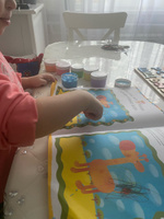 Краски пальчиковые для малышей Каляка-Маляка детские пастельные для рисования руками, набор 6 цветов х 60 мл #77, Татьяна Ч.