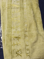 Полотенце бамбуковое Pupilla Elit 70x140см, (зеленое). Турецкое, Deluxe, плотное, большое. В ванную, банное полотенце для тела и головы #10, Наталия