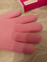 Увлажняющие гелевые перчатки / Многоразовые SPA перчатки косметические, маникюрные для увлажнения кожи рук, розовые #2, Анна Я.