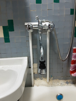 Смеситель для ванны с душем вентильный СоюзКран SK08-S237, длинный круглый излив 30 см, лейка и шланг для душа в комплекте #8, Виталий Б.