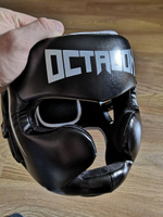 Боксерский шлем Octagon Storm, XL, обхват 58-60 см, черно-белый #5, Марина З.