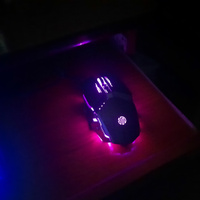 Проводная, игровая компьютерная мышь inphic PW2 - с бесшумными кнопками и подсветкой #32, Владимир П.