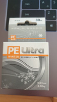 Плетеный шнур зимний для рыбалки AQUA PE ULTRA WINTER 0,04mm 30m, цвет - черный, test - 3,10kg (набор 2 шт) #37, Павлов Андрей