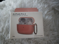 Силиконовый чехол для наушников AirPods Pro 2 с карабином / Розовый #159, дашулик Ф.