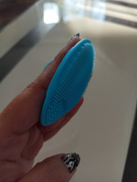 Lubinsi Силиконовая щеточка спонж для умывания и очищения лица/ Косметическая щетка для лица, голубая  #3, Маргарита А.