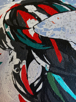 Раскраска картина по номерам на холсте "Прогулка под водой. Девушка аниме" 40х40 #86, Даша Б.