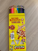 Карандаши цветные супер мягкие для рисования детские Каляка-Маляка Премиум, набор 12 цветов, 8B #3, Анастасия И.