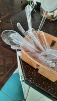 Ложки столовые пластиковые одноразовые (одноразовая посуда) 180 мм Комплект 50 штук, Эталон, прозрачные, Белый Аист #6, Юлия Э.