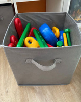 Коробка для хранения вещей и игрушек , набор 3 шт, серые. Тканевые боксы ящики для хранения вещей #3, Елена П.