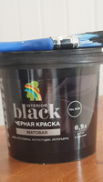 Краска Радуга Black для стен и потолков черная 0,9 л #56, Людмила Л.