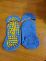 Носки для йоги Sangh, прорезиненные, размер 36-41, цвет синий #7, Лилия И.