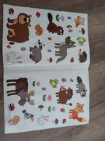 Многоразовые наклейки для малышей, Буква Ленд Синий трактор, "Животные леса", книжка с наклейками #33, Ольга Б.