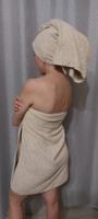 WoodOwl Полотенце для ванной, Хлопок, 70x140, 50x90 см, бежевый, 2 шт. #5, Светлана Щ.