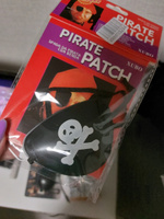 Пиратская повязка на глаз, наглазник пирата, черный с белым черепом #5, Анна О.