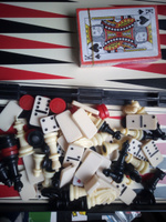 Набор настольных игр Удачная партия 5в1: магнитные шашки, шахматы, нарды, карты, домино, подарок #6, Первин Антон