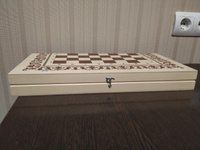 Шахматы деревянные 3 в 1 (Шашки, нарды) Лакированные. Настольная игра для взрослых и детей / Подарок мужчине #40, Анастасия Г.
