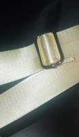 Ремень для сумки сменный 40 мм (38 мм) с золотистыми карабинами, крем-брюле #26, Елена К.