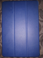 Чехол-обложка MyPads для Huawei MediaPad M5 Lite 10 (BAH2-L09/W09/AL10) тонкий умный кожаный на пластиковой основе с трансформацией в подставку синий #1, ИРИНА И.